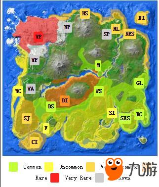 方舟手游地图恐龙分布