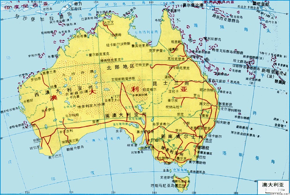 澳大利亚地图 下载